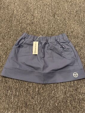Sergio Tacchini Aria Skirt Blue Indigo Size Small NWT Drawcord Hem